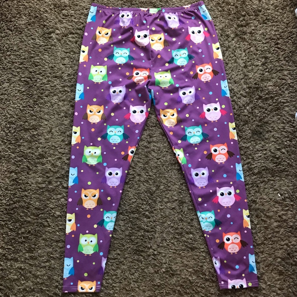 Women’s Colorful Owl Print Leggings